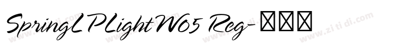 SpringLPLightW05 Reg字体转换